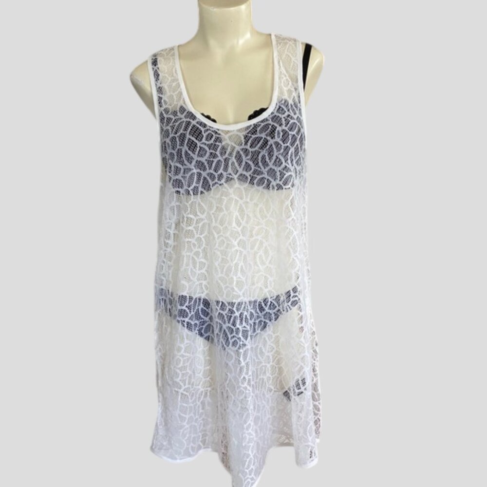 NWT Jessica White Lace Beach Cover Up Size XL